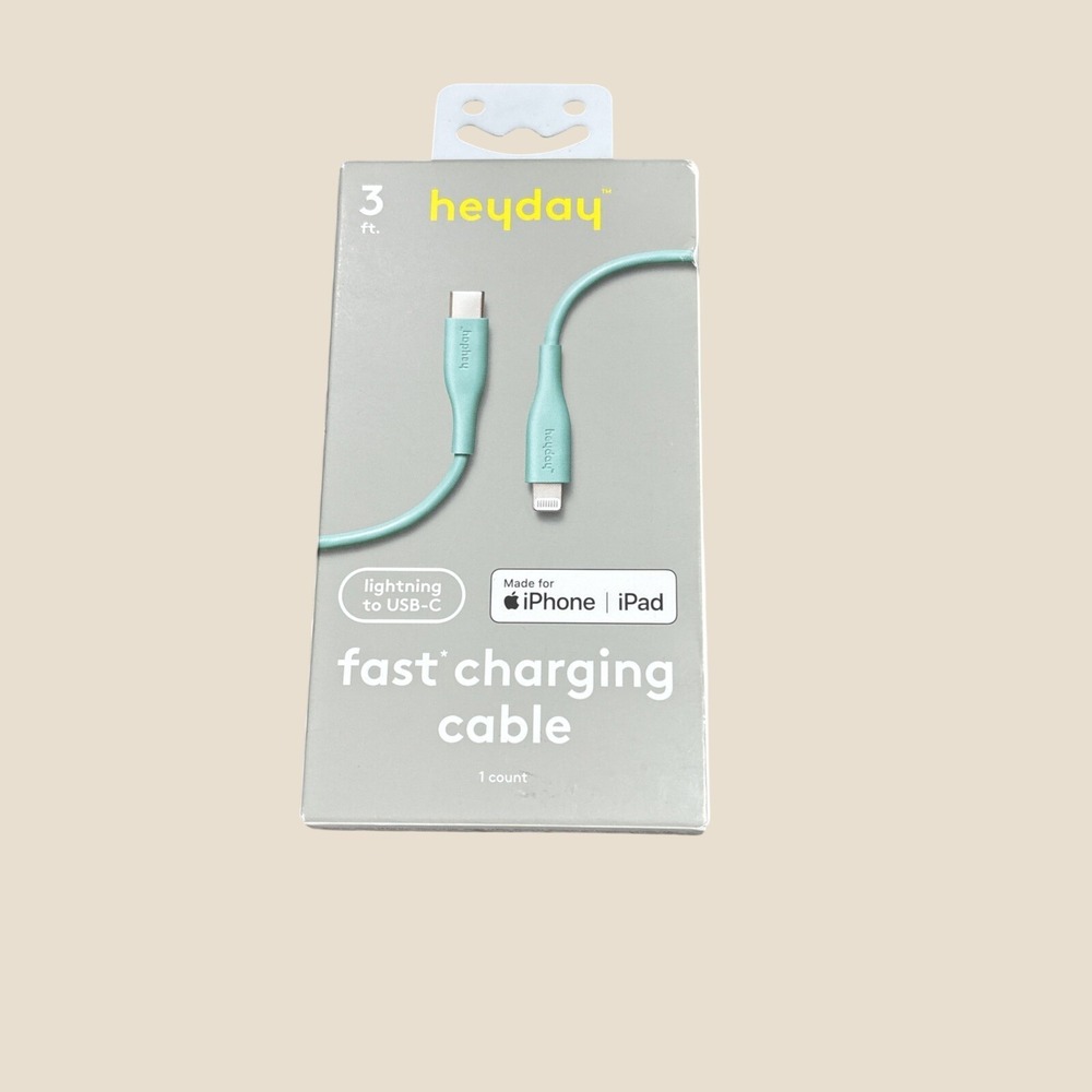 3' USB-C Cable - heyday blue iPhone iPad charging cord cable‎ new